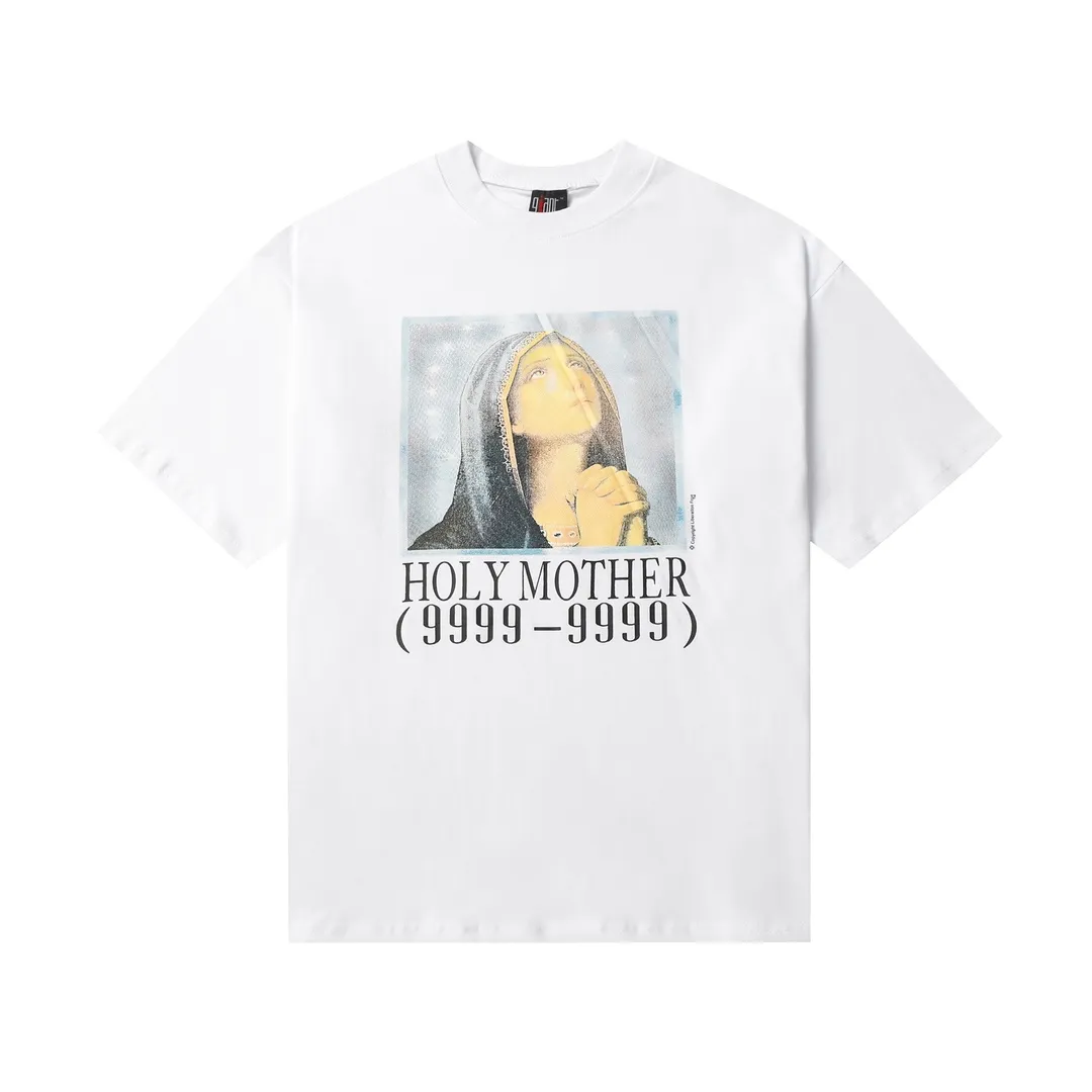 Saint Michael series trendy T craft letter drawing round neck short sleeves Style number: D3191P110 Color: white Size: S M L XL